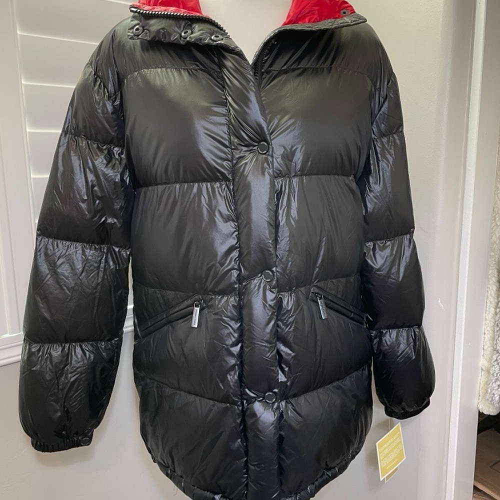 Michael Kors Ultra Light Weight Down Filled Puffer Jacket Coat Black XS